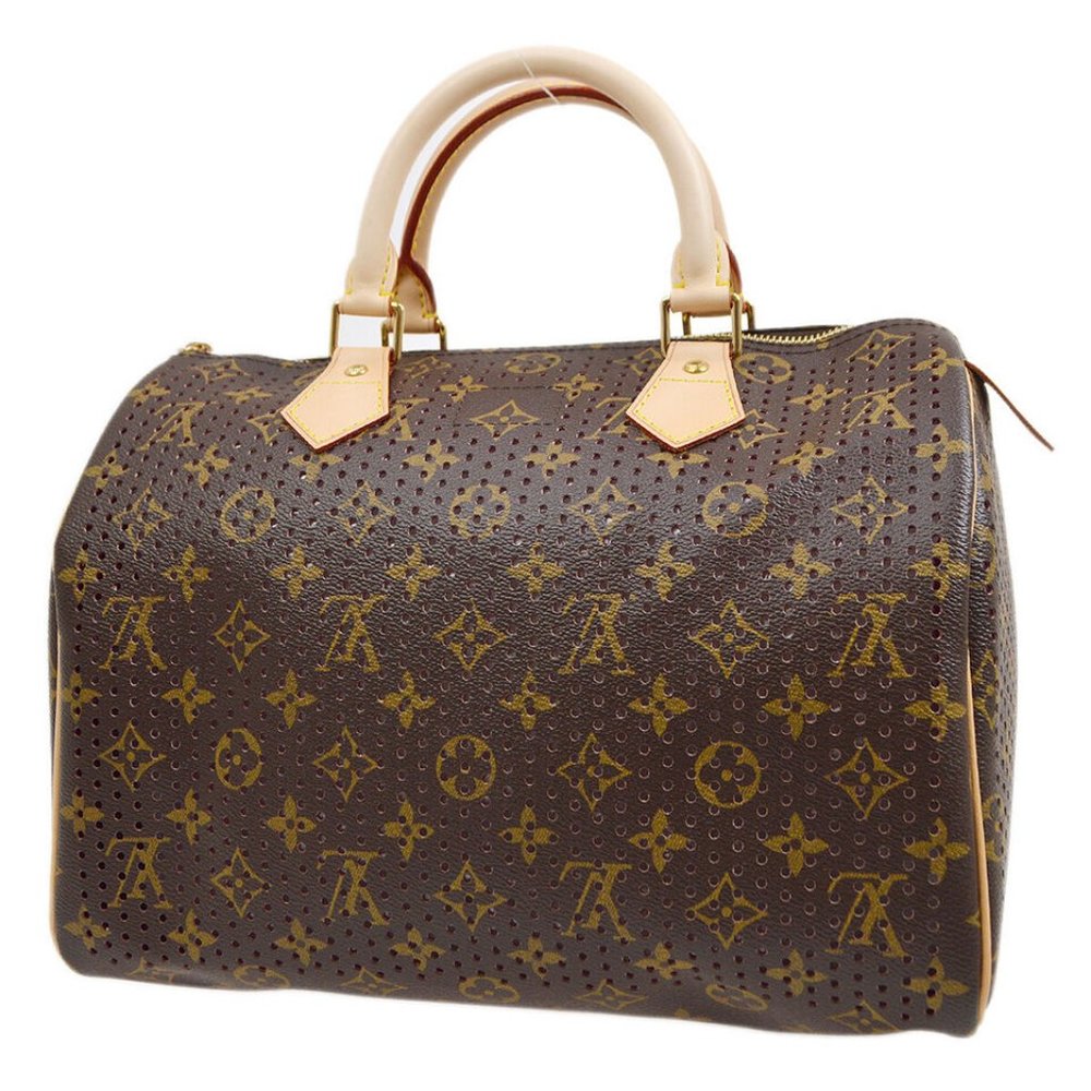 Auth LOUIS VUITTON SPEEDY 30 HAND BAG FUCHSIA MONOGRAM PERFO CANVAS - Picture 3 of 16